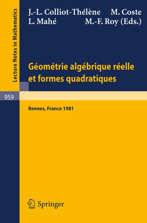Produktbild: Geometrie algebrique reelle et formes quadratiques