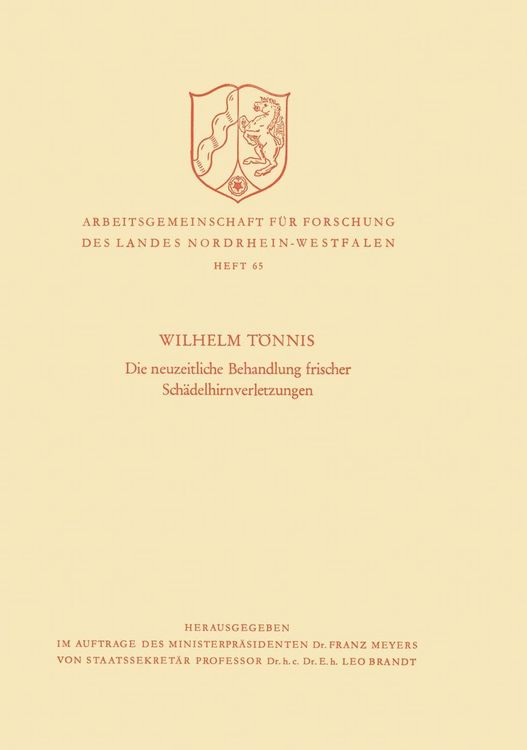 Produktbild: Die neuzeitliche Behandlung frischer Sch&auml;delhirnverletzungen
