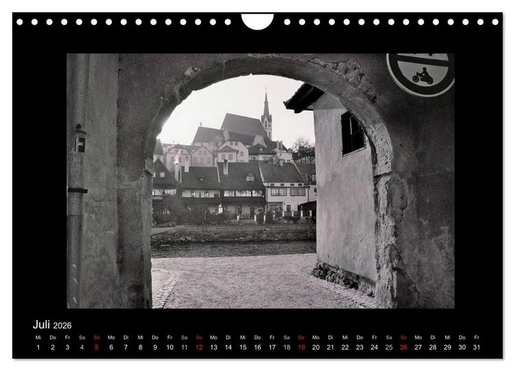 Produktbild: Sch&ouml;nheit an der Moldau - Cesky Krumlov (Wandkalender 2026 DIN A4 quer), CALVENDO Monatskalender