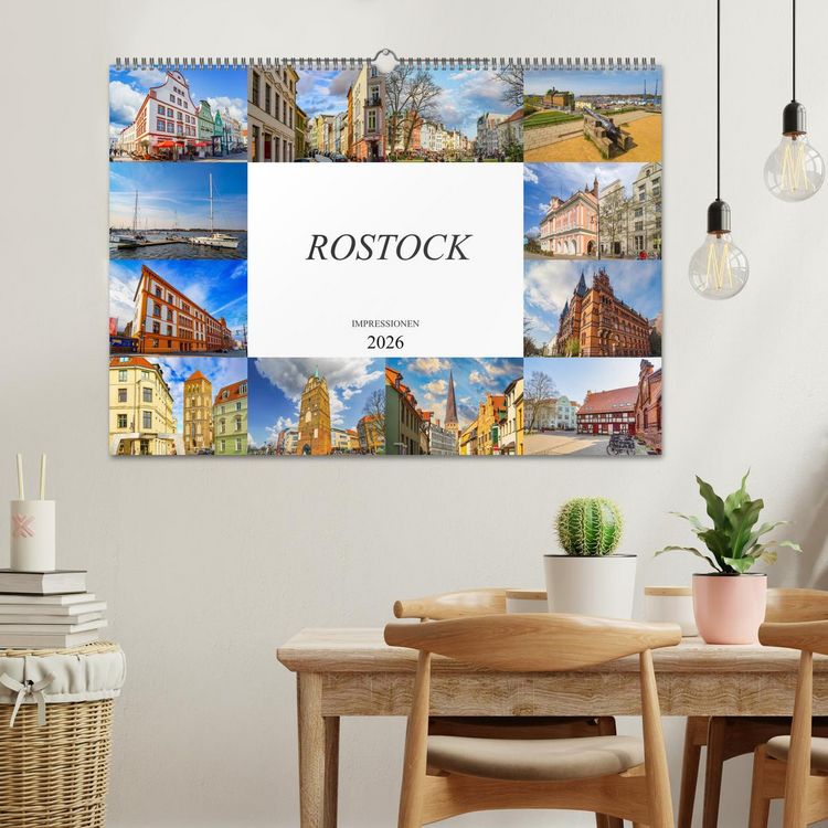 Produktbild: Rostock Impressionen (Wandkalender 2026 DIN A2 quer), CALVENDO Monatskalender