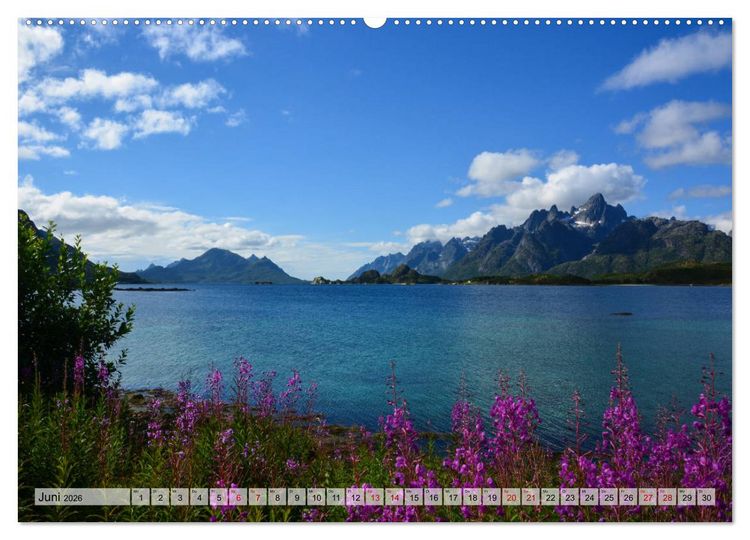 Produktbild: Lofoten - Die spektakul&auml;re Inselgruppe in Norwegen (Wandkalender 2026 DIN A2 quer), CALVENDO Monatskalender