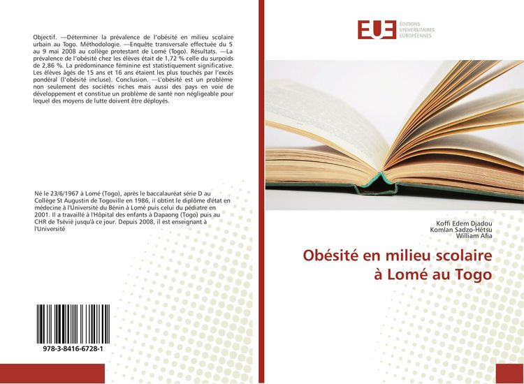 Produktbild: Ob&eacute;sit&eacute; en milieu scolaire &agrave; Lom&eacute; au Togo