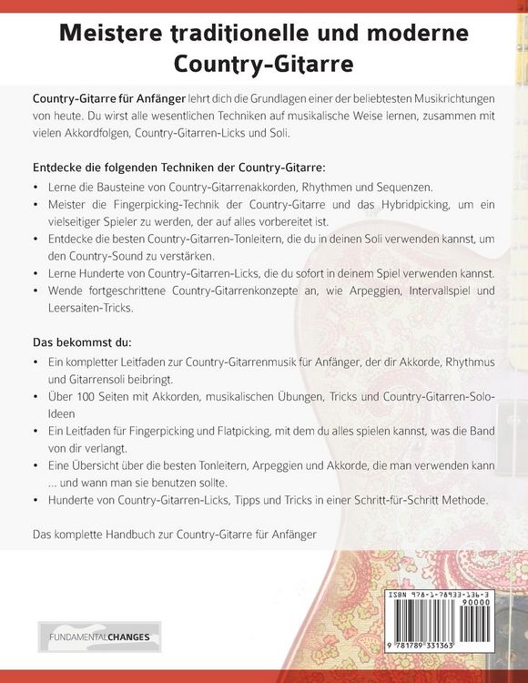 Produktbild: Country-Gitarre f&uuml;r Anf&auml;nger
