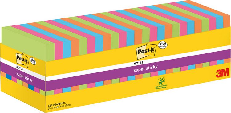 Produktbild: Post-it Notes 654 Promo Pkg +3