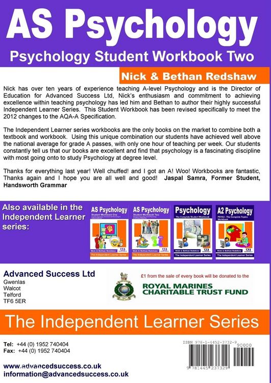 Produktbild: AS Psychology AQA Specification A - Student Workbook Two