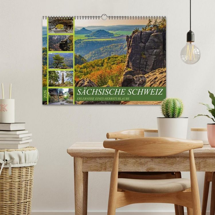 Produktbild: S&auml;chsische Schweiz - Erlebnisse eines Herbsturlaubs (Wandkalender 2026 DIN A3 quer), CALVENDO Monatskalender