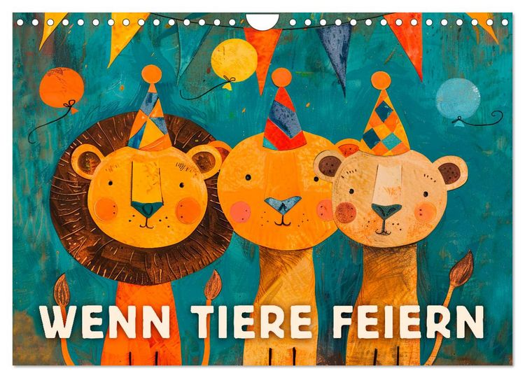 Produktbild: Wenn Tiere feiern (Wandkalender 2026 DIN A4 quer), CALVENDO Monatskalender