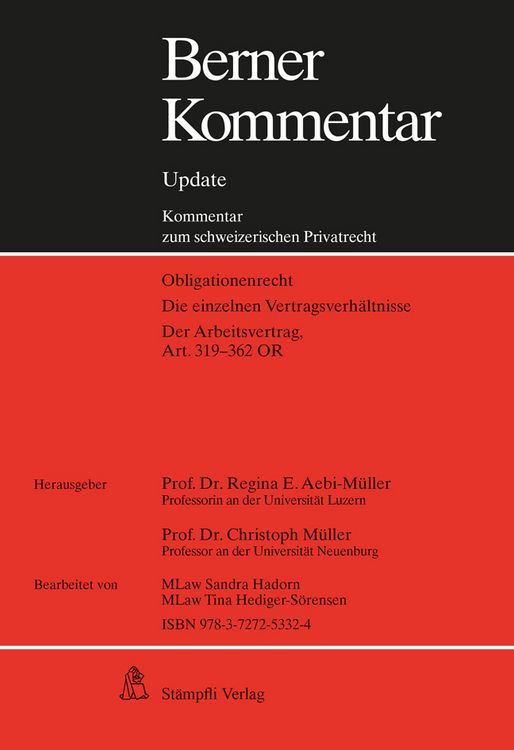 Produktbild: Arbeitsrecht, Art. 319-362 OR, 10. Erg&auml;nzungslieferung
