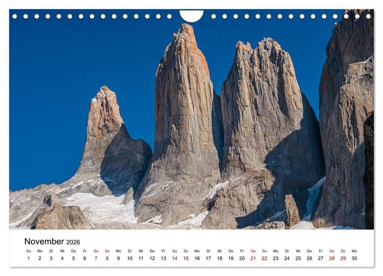 Produktbild: Patagonien, Torres del Paine Nationalpark: Am Rand der Welt (Wandkalender 2026 DIN A4 quer), CALVENDO Monatskalender
