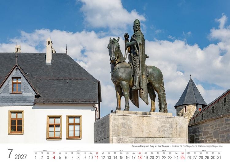 Produktbild: Schloss Burg und Burg an der Wupper 2027 Bildkalender A3 quer, spiralgebunden