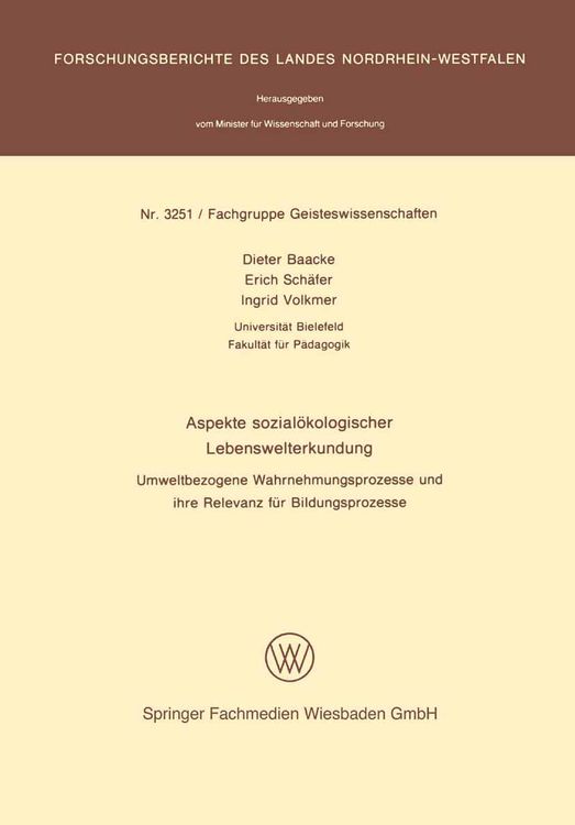 Produktbild: Aspekte sozial&ouml;kologischer Lebenswelterkundung