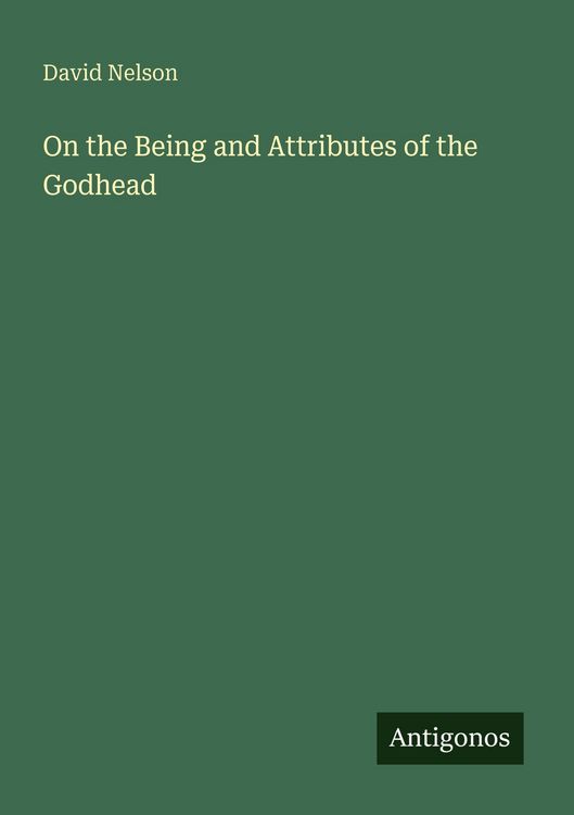 Produktbild: On the Being and Attributes of the Godhead