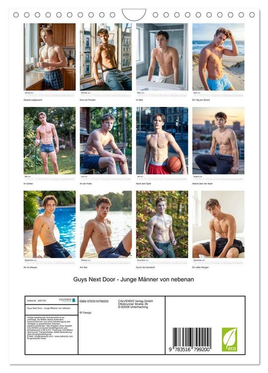Produktbild: Guys Next Door - Junge M&auml;nner von nebenan (Wandkalender 2027 DIN A4 hoch), CALVENDO Monatskalender