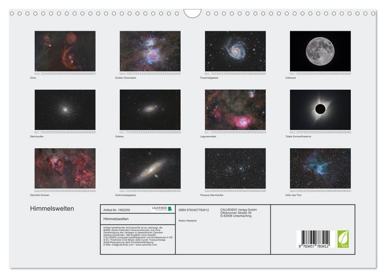 Produktbild: Himmelswelten (Wandkalender 2026 DIN A3 quer), CALVENDO Monatskalender