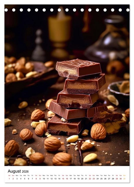 Produktbild: Choco Delight (Desk Calendar 2026 DIN A5 portrait), CALVENDO 12 Month DeskCalendar