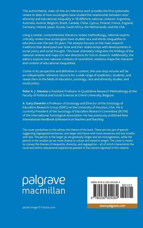 Produktbild: The Palgrave Handbook of Race and Ethnic Inequalities in Education