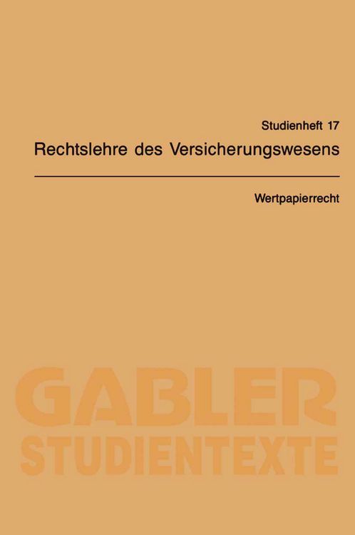 Produktbild: Wertpapierrecht