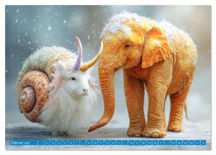 Produktbild: Tierisch hybride Sch&ouml;nheiten - Kreaturen (Wandkalender 2026 DIN A3 quer), CALVENDO Monatskalender