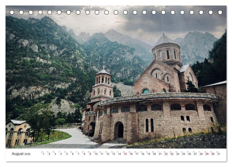 Produktbild: Georgien - Neuzeit-Chroniken (Tischkalender 2026 DIN A5 quer), CALVENDO Monatskalender