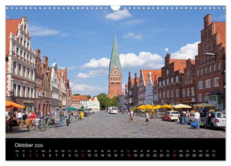 Produktbild: Hansestadt L&uuml;neburg und L&uuml;neburger Heide (Wandkalender 2026 DIN A3 quer), CALVENDO Monatskalender