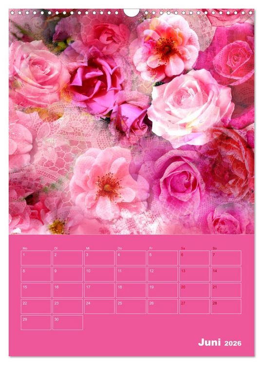 Produktbild: Kunterbunt gemischt - Kunterbunt gemischt - Farbenfroher Jahresplaner mit aufw&auml;ndigen Pflanzencollagen (Wandkalender 2026 DIN A3 hoch), CALVENDO Monatskalender