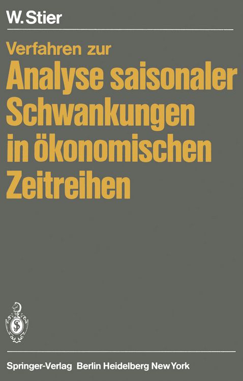 Produktbild: Verfahren zur Analyse saisonaler Schwankungen in &ouml;konomischen Zeitreihen