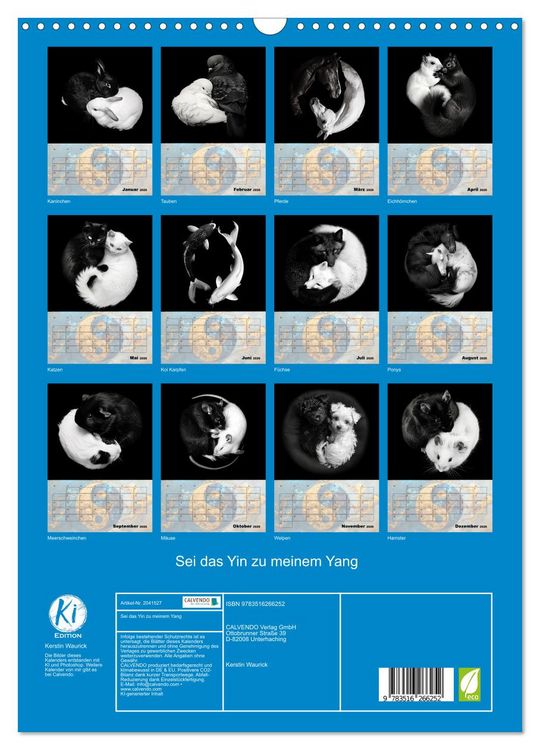 Produktbild: Sei das Yin zu meinem Yang (Wandkalender 2026 DIN A3 hoch), CALVENDO Monatskalender