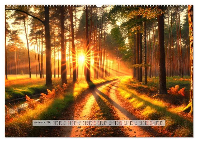 Produktbild: Trouver sa voie - Des paysages qui font r&ecirc;ver (Calendrier mural 2026 DIN A2 vertical) calendrier de bureau