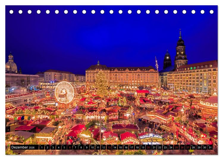 Produktbild: Barockperle Dresden (Tischkalender 2026 DIN A5 quer), CALVENDO Monatskalender