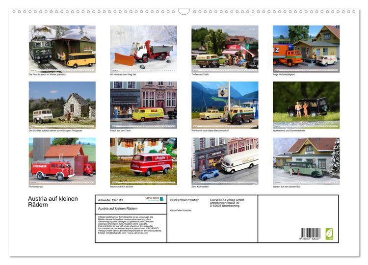 Produktbild: Austria auf kleinen R&auml;dern (Wandkalender 2026 DIN A2 quer), CALVENDO Monatskalender