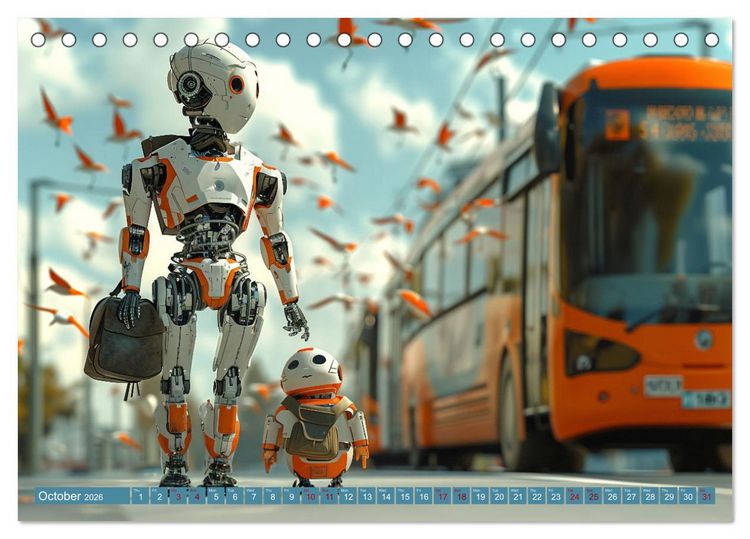Produktbild: Robots Are Just People Too (Desk Calendar 2026 DIN A5 landscape), CALVENDO 12 Month DeskCalendar