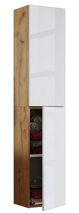 Produktbild: Holz Badm&ouml;bel Bad Hochschrank Badschrank Lendas