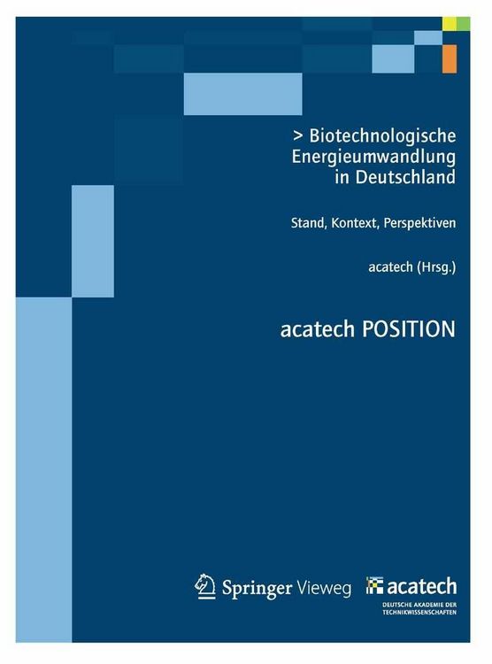 Produktbild: Biotechnologische Energieumwandlung in Deutschland