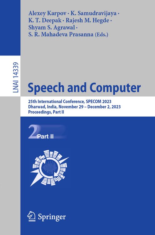 Produktbild: Speech and Computer