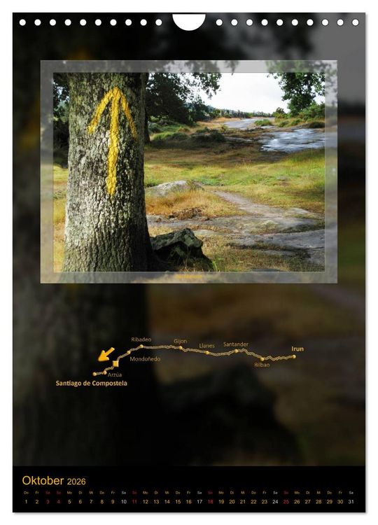 Produktbild: Camino del Norte (Wandkalender 2026 DIN A4 hoch), CALVENDO Monatskalender