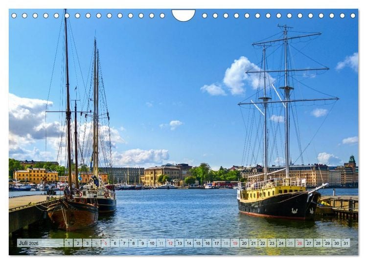 Produktbild: Stockholm - Maritime Ansichten (Wandkalender 2026 DIN A4 quer), CALVENDO Monatskalender