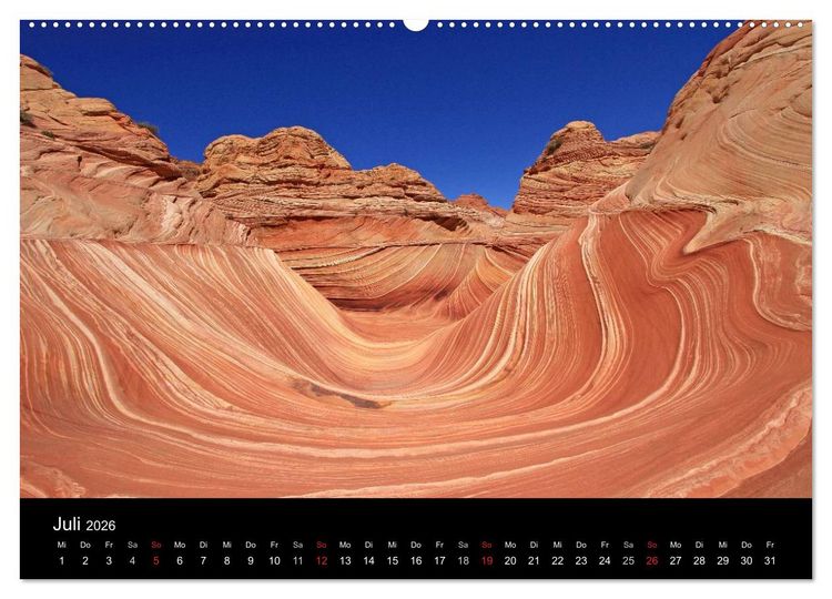 Produktbild: Sand und Stein 2026 (Wandkalender 2026 DIN A2 quer), CALVENDO Monatskalender