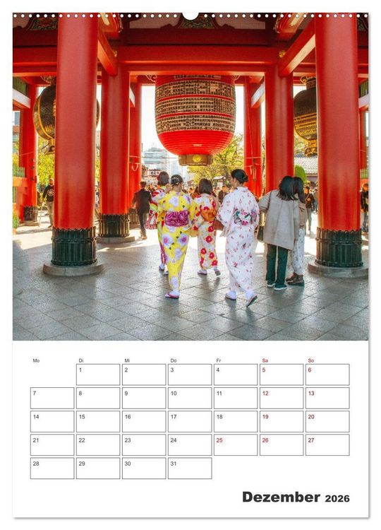 Produktbild: Eine Rundreise - Japan (Wandkalender 2026 DIN A2 hoch), CALVENDO Monatskalender