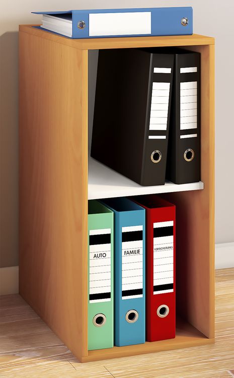 Produktbild: Holz B&uuml;ro Regal B&uuml;cher Ordner Aktenregal Lona l 2f