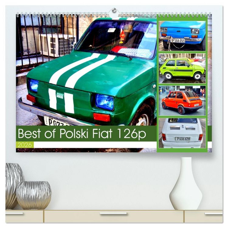 Produktbild: Best of Polski Fiat 126p (hochwertiger Premium Wandkalender 2026 DIN A2 quer), Kunstdruck in Hochglanz
