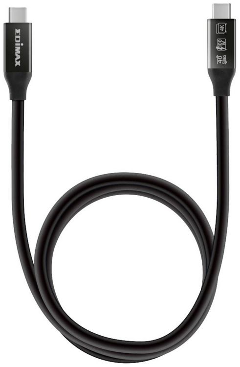 Produktbild: EDIMAX USB-Kabel USB4&reg;, Thunderbolt&trade; 3 USB-C&reg; Stecker 1.00 m Schwarz UC4-010TB V2
