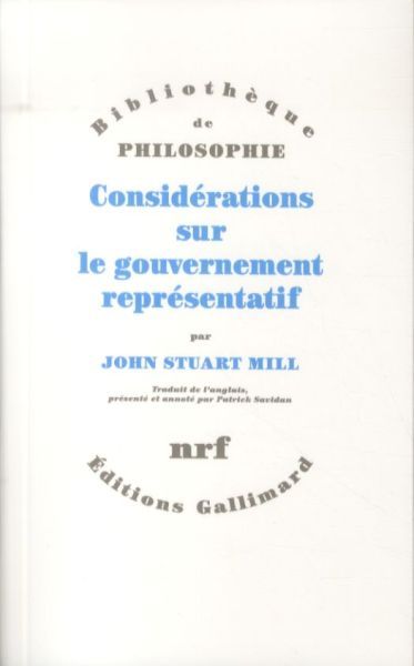 Produktbild: Consid&eacute;rations sur le gouvernement repr&eacute;sentatif