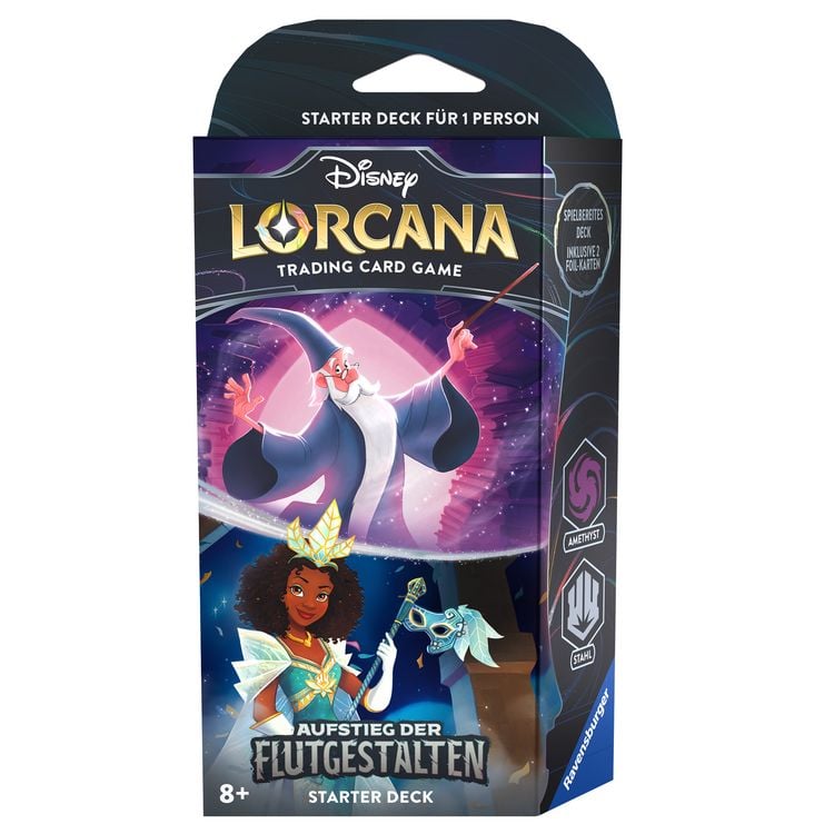 Produktbild: Disney Lorcana TCG: Aufstieg der Flutgestalten - Starter Deck Amethyst und Stahl (Deutsch)
