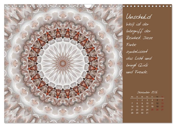 Produktbild: Kleine Chakrenlehre (Wandkalender 2026 DIN A3 quer), CALVENDO Monatskalender