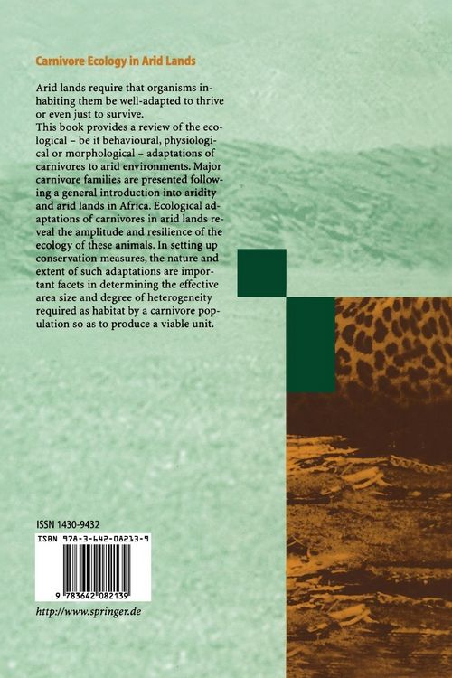Produktbild: Carnivore Ecology in Arid Lands