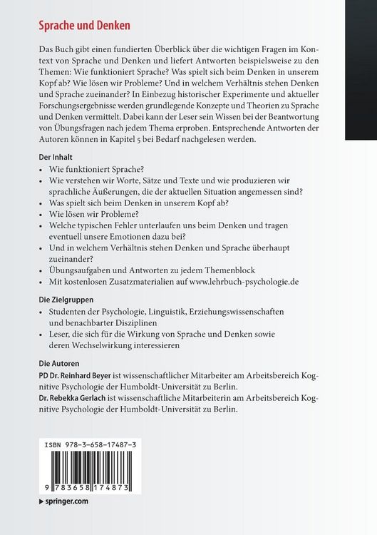 Produktbild: Sprache und Denken
