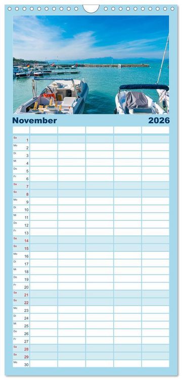 Produktbild: Familienplaner 2026 - Traumziel am Gardasee. Peschiera del Garda mit 5 Spalten (Wandkalender, 21 x 45 cm) CALVENDO