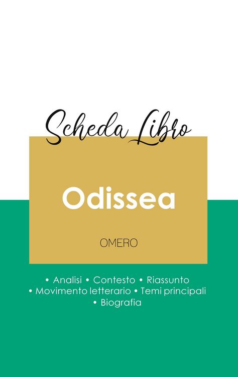 Produktbild: Scheda libro Odissea di Omero (analisi letteraria di riferimento e riassunto completo)