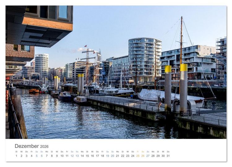 Produktbild: Die Elbmetropole Hamburg (Wandkalender 2026 DIN A4 quer), CALVENDO Monatskalender