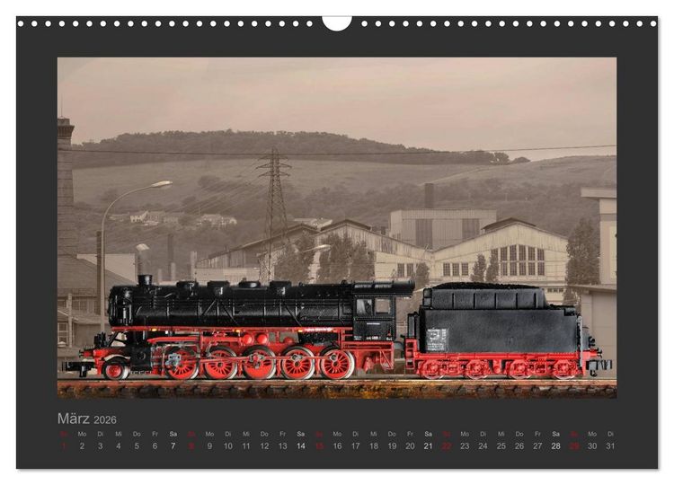 Produktbild: Dampflokomotiven in Spur N (Wandkalender 2026 DIN A3 quer), CALVENDO Monatskalender